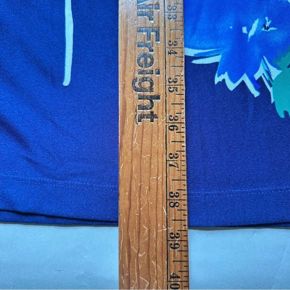 R&K Women’s Plus Size 2X Geometric Floral Print Dress – Navy/Blue - Picture 7 of 7